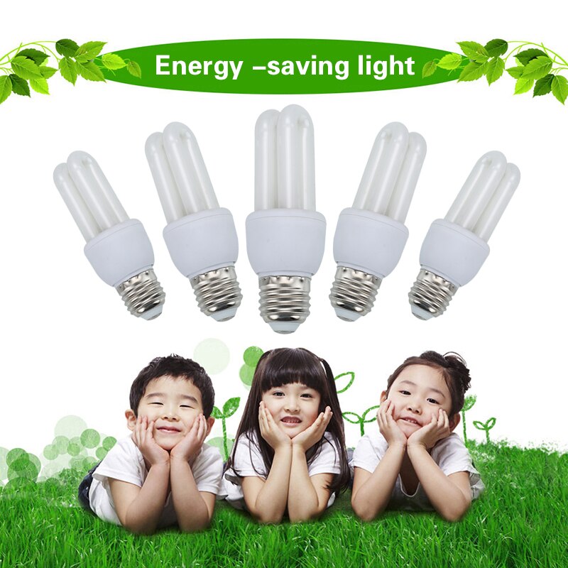 Spaarlampen 5W 11W 15W 20W Stok Gloeilampen Lage Energie Energiebesparende Cfl schroef 2U E27 Lampen Wit Licht