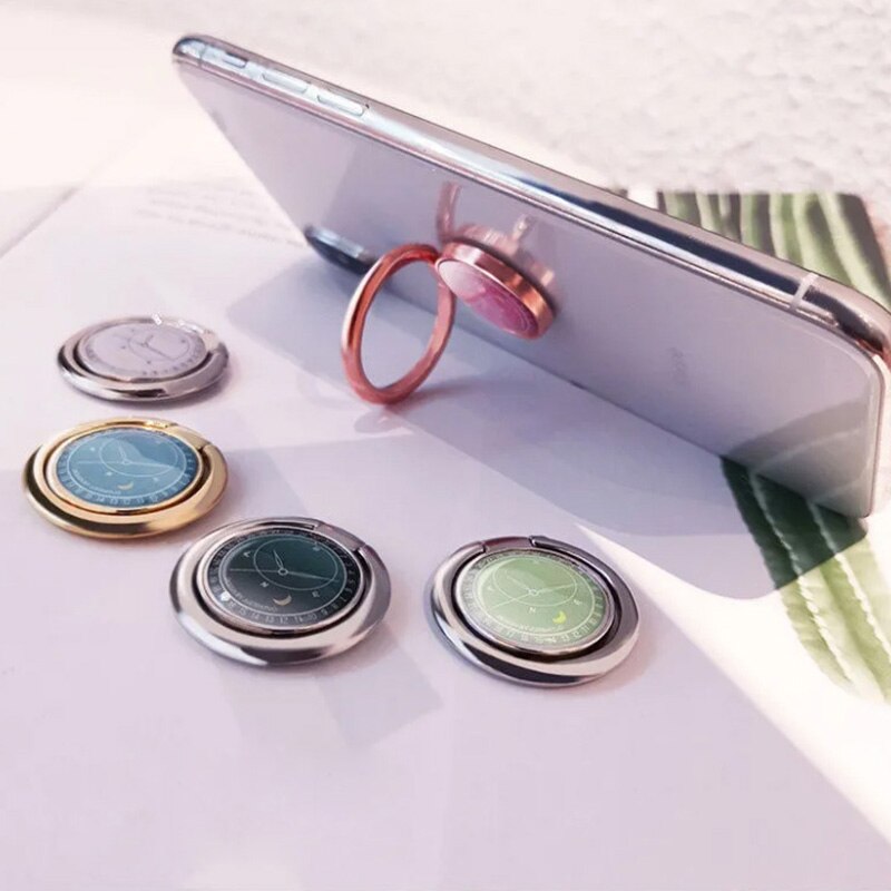 Small Fresh Mobile Phone Ring Holder Magnetic Car Bracket Tablet Stent Cute Watch Pattern Support Phone Stand for iphone X XS XR