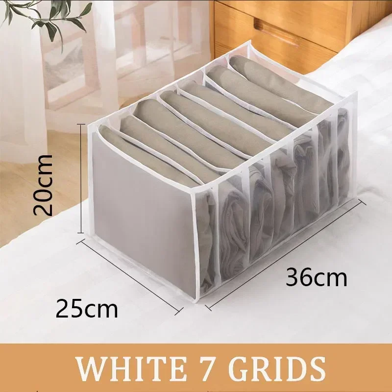 Szuflady robić przechowywania bielizny Organizer Dzielnik Organizacja dżinsów Pudełko robić przechowywania Organizer robić szafy Szuflada systemu organizacji odzieży: Kości słoniowej