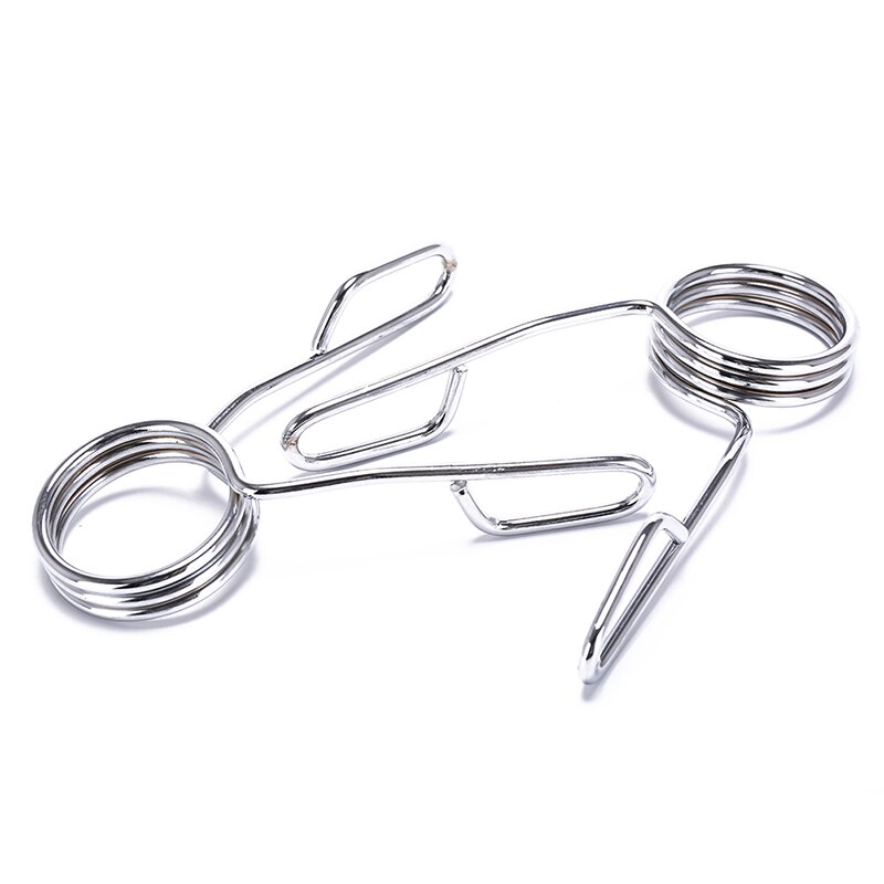 2 st standard 2 "viktstänger fjäderkrage clips för hantel skivstång klämma stång diameter 5cm styrkelyft gym lås krage