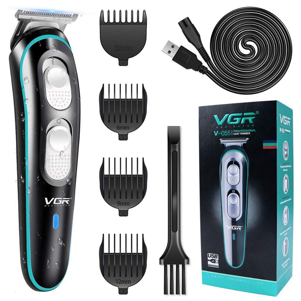 VGR Hair Clipper Hair Trimmer Rechargeable Electric Beard Trimmer Barber Cordless Haircut