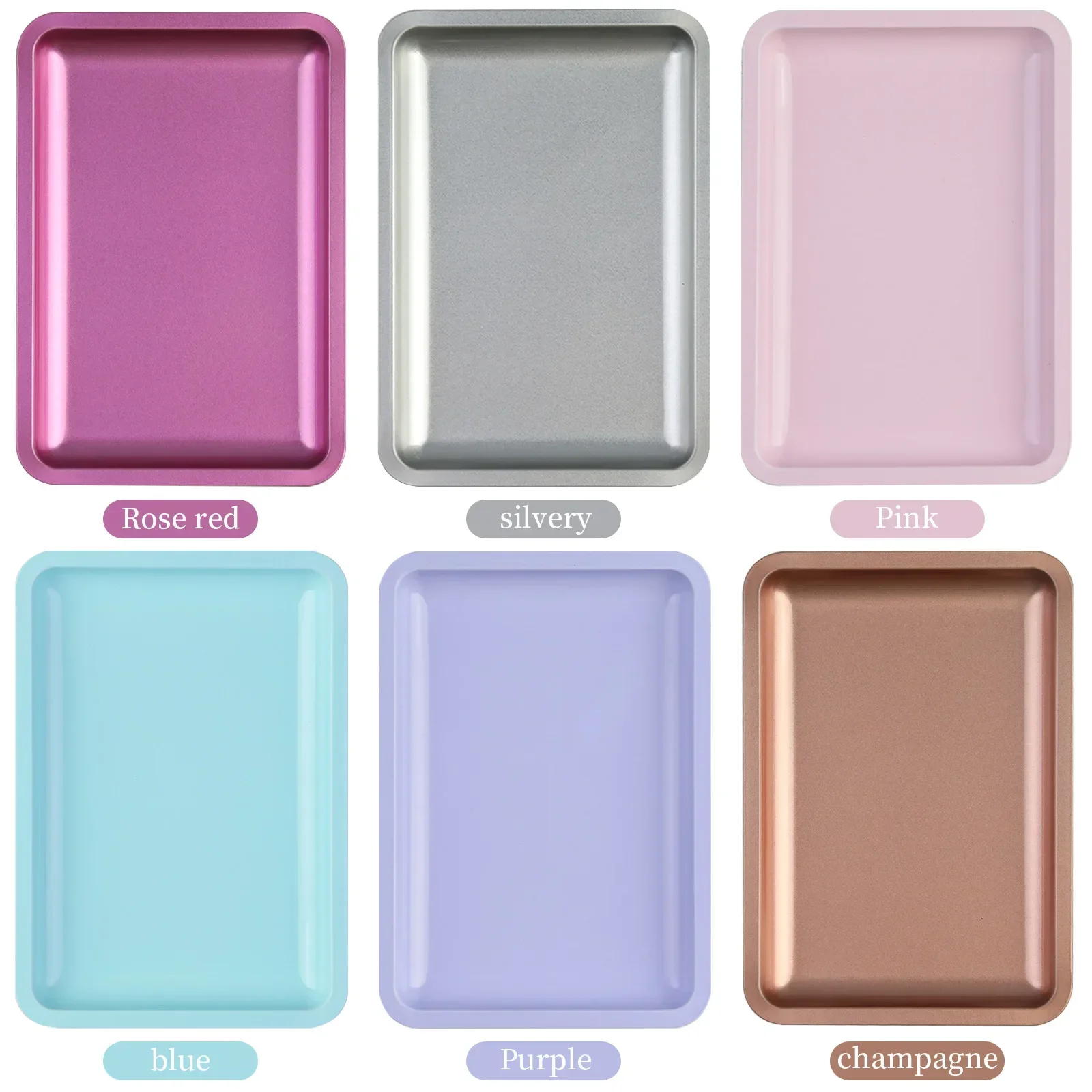 1PC Platz Kosmetische Ablage Nagel Kunst Manikübetreffend Platte Pinzette Schermaschinen Stifte Container Falsche NäGel Gericht Werkzeuge beautilux tablett