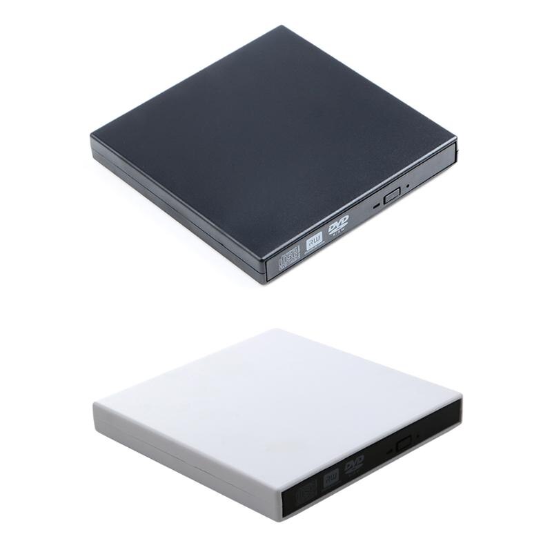 USB 2.0 External CD-Rom/CD-RW/Combo/DVD-Rom Burner Drive Writer with USB Data Cable for Mac Laptop Notebook PC Desktop Computer