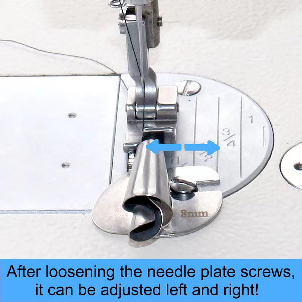 Prensatelas para dobladillo enrollado de costura Universal, tubo de tracción de 3-10mm, rodillo de borde en espiral, tubo extractor de dobladillo, accesorios de costura, 8 Uds.