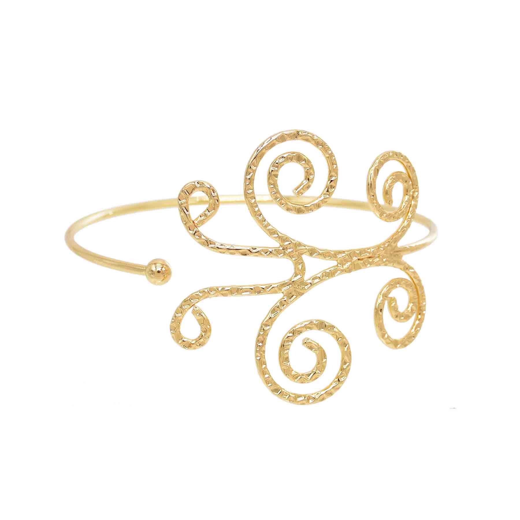 Hollow Wings Feather Wide Cuff Bracelets & Bangles For Women Men Gold Silver Color Alloy Open Big Male Female Bangle Jewelry: Pure Gold Color