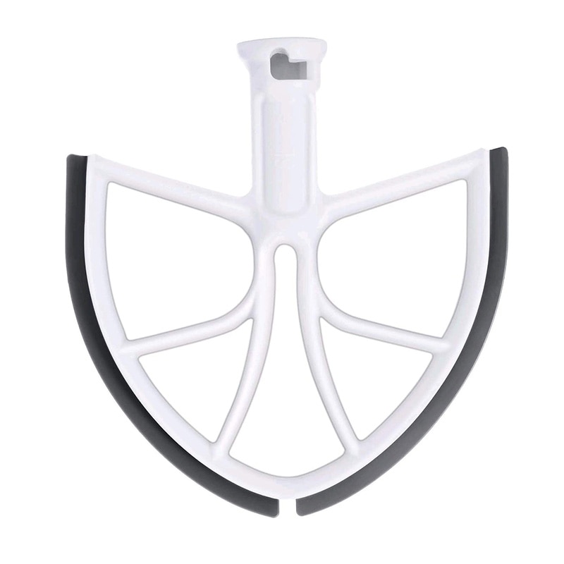 Batidor de borde flexible para cocina, batidor plano de paleta con bordes de silicona, piezas de repuesto para mezclador de soporte de elevación de tazón 6 QT, 1 ud.