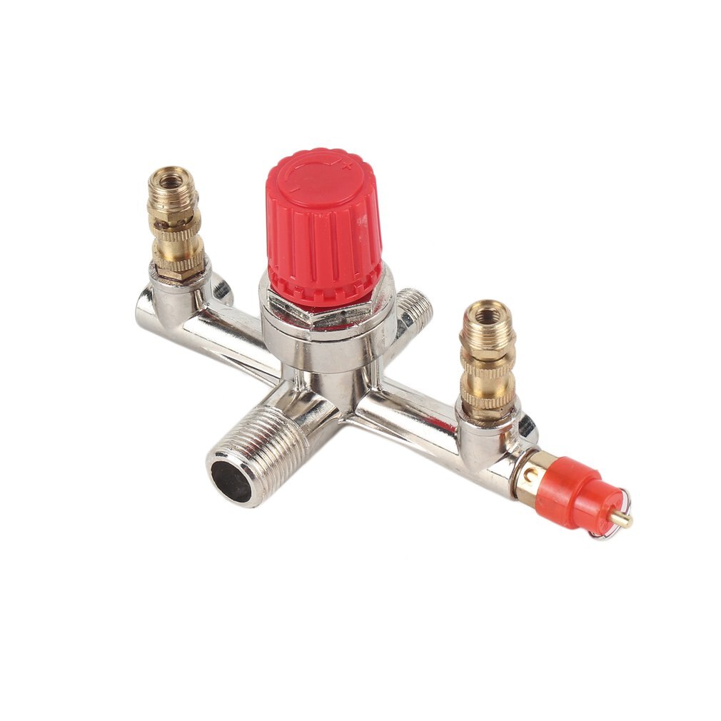 Air Compressor Switch Adjustable Pressure Switch Pressure Regulating with 2 Press Gauges Valve Control Set 230V