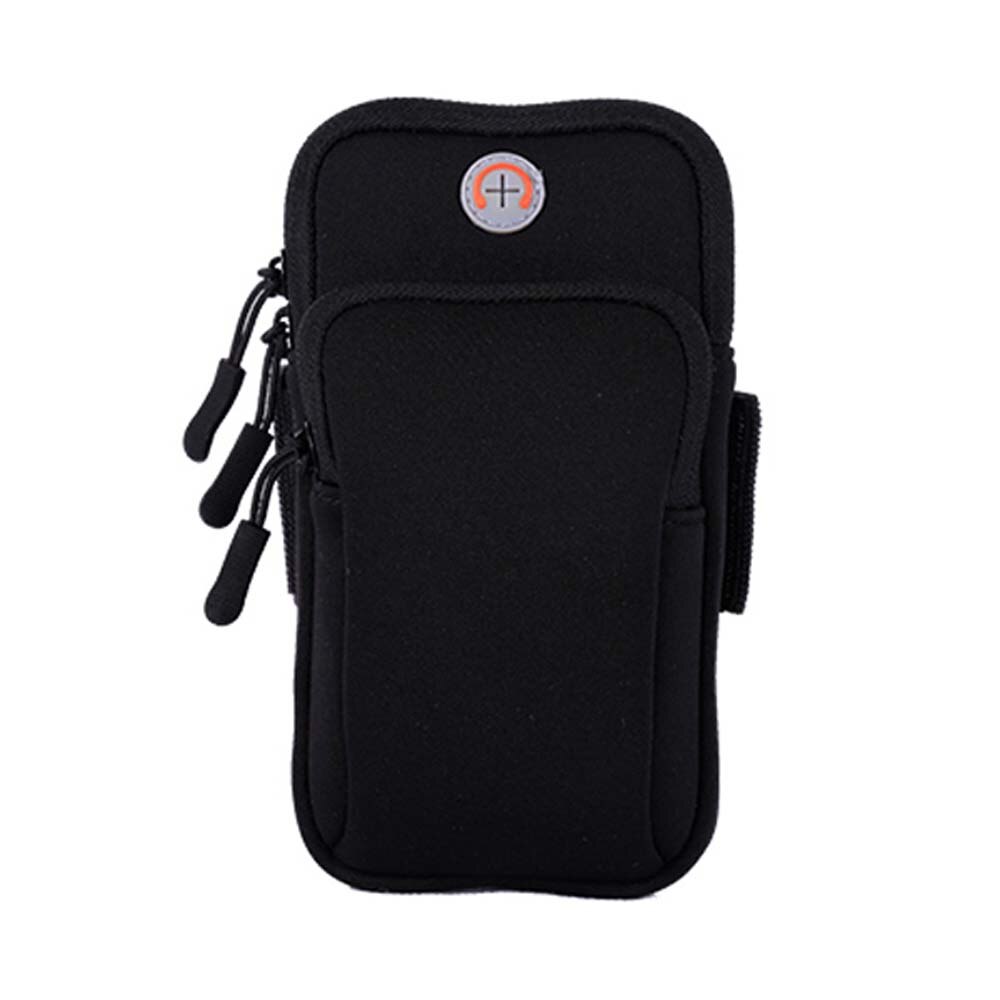 Universal 6 & #39 ;& #39 ; vattentät sportarmbandsväska löpning jogging gymarmband utomhussporter armbandsväska telefonväska fodral hållare: Svart
