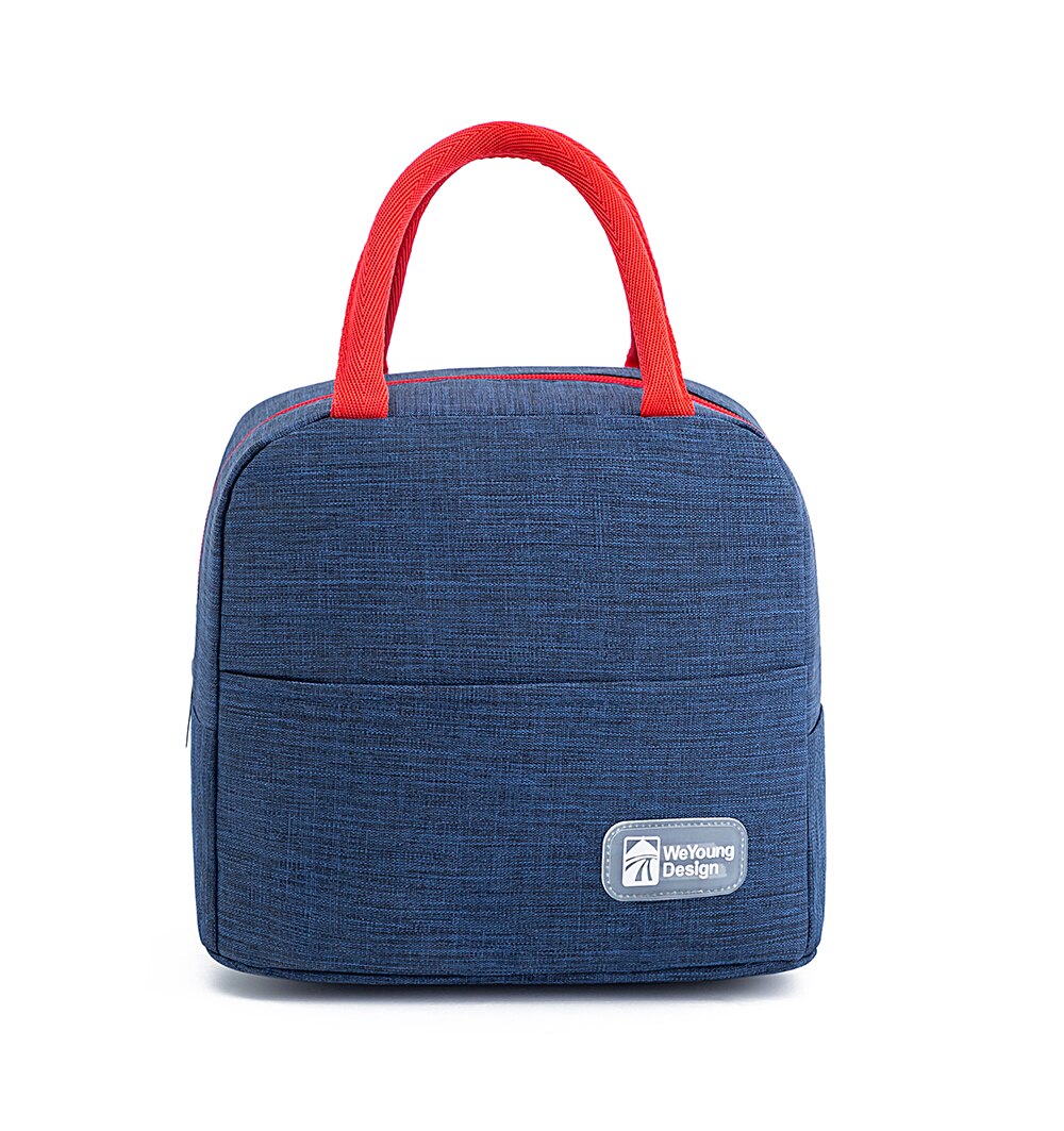 Weyoung Tote Kühler Mittagessen Tasche Thermische Isolierte Lebensmittel Taschen Tragbare Picknick Mittagessen Kasten Tasche für Männer Frauen freundlicher: Blau