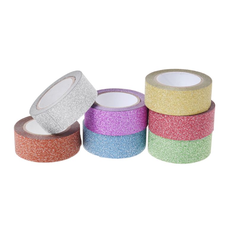 OOTDTY Gymnastic Tape Rhythmic Gymnastics Decoration Holographic RG Prismatic Glitter Tape Hoops Stick