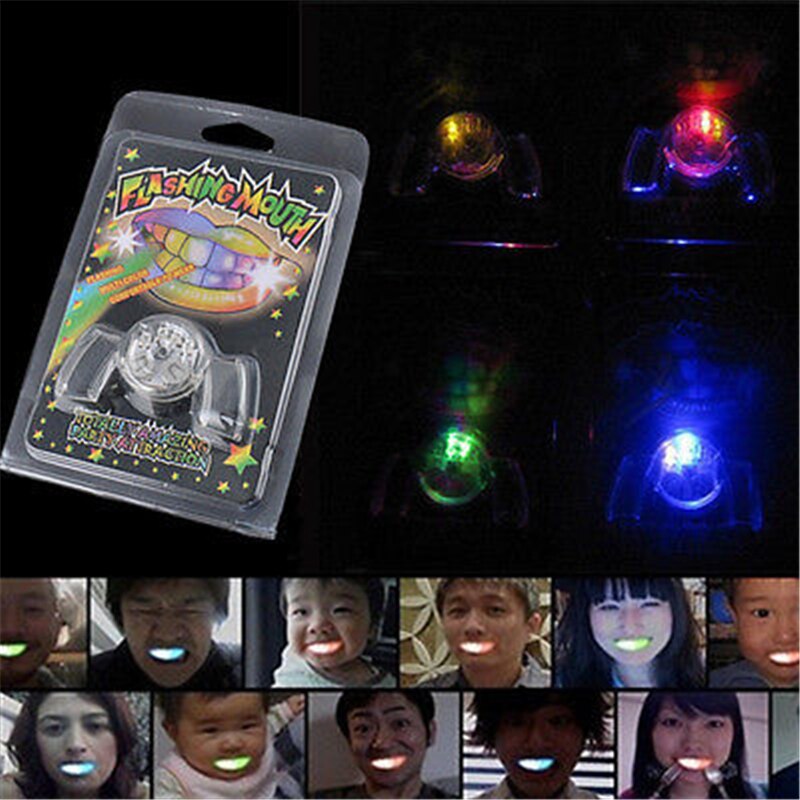 Halloween Party Glow Led Tanden Knipperende Led Light Up Mond Bretels Stuk Glow Tanden Voor Halloween Party Rave Glow Party levert