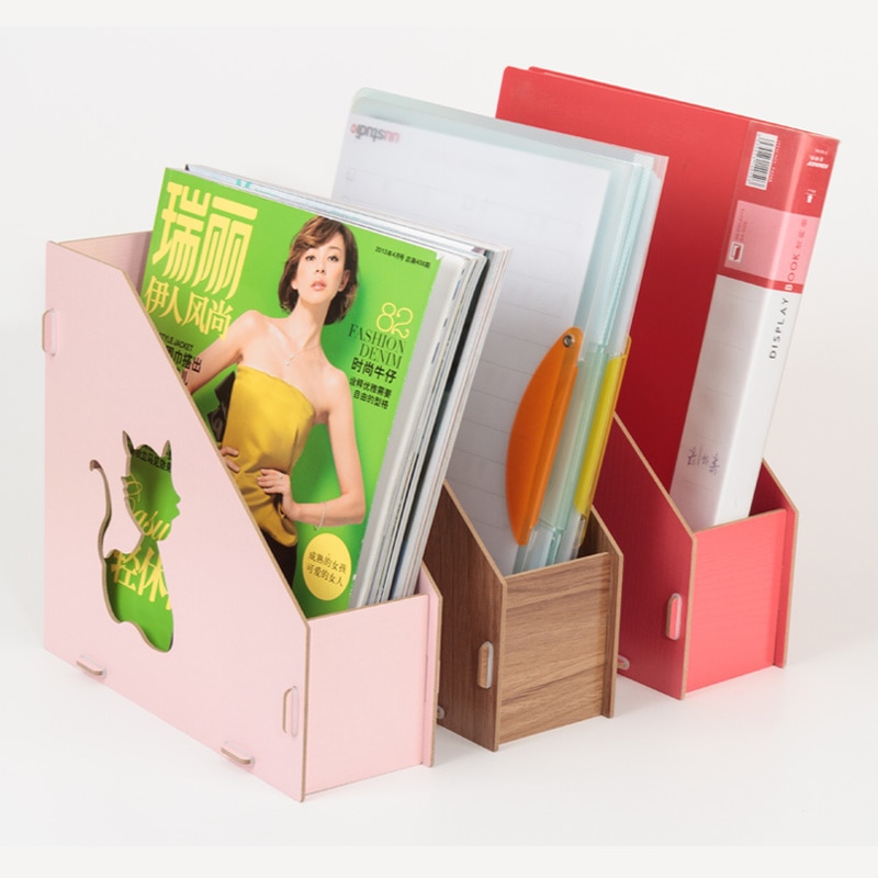 A4 avtakbare tre kontor kontor skrivebord arkiv magasin stativ rackholder bord dokument arkivering boks arrangør bokstøtter