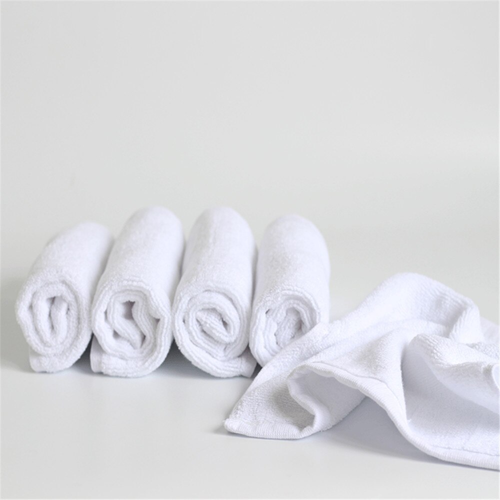 Zachte Witte Gezicht Handdoek Kleine Handdoeken Voor Thuis Vierkante Witte Keuken Handdoek Hotel Restaurant Kleuterschool Katoenen Handdoek