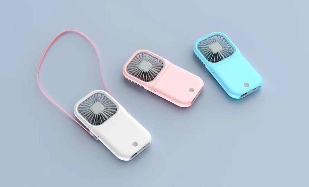 Draagbare Mini Powerbank Met Usb Koelventilator 3000 Mah Usb Fan Desktop Vouwen Powerbank Outdoor Schat Powerbank Meisje