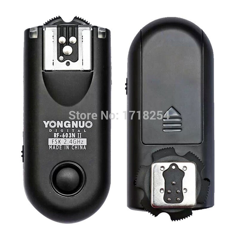 Yongnuo RF-603 II C1 RF 603 II disparador de Flash 2 transceptores de fibra óptica para CANON 1000D/450D/400D/750D/760D/600D/500D/550D/650D/700D