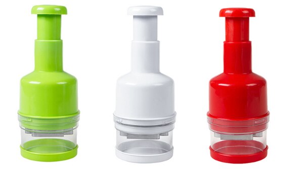 Pull Food Chopper, Hand-held groentesnijder en blokjessnijder, handmatige keukenmachine, mini-knoflookmolen voor het malen van kaas, aardappelen, uien