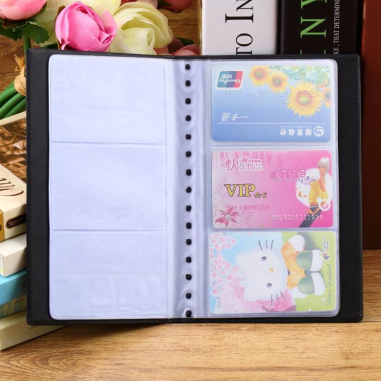 Business Portable Credit Card Holders Leather 120/160/180/240/300 Bank Card Case Holder Organizer Book