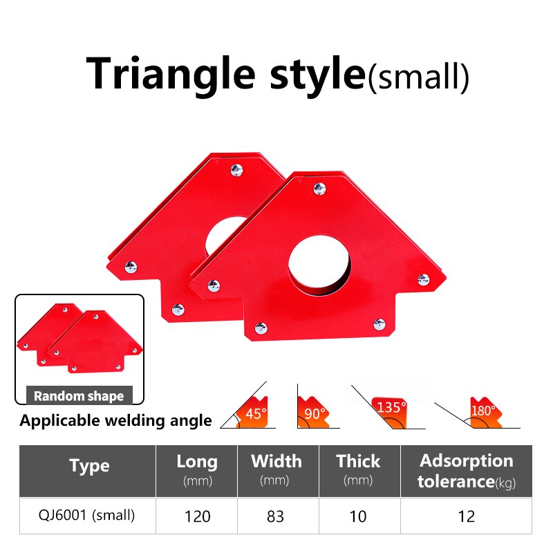 Sterke Magnetische Lassen Hoek Houder Ijzer Zuig Lassen Haakse En 90-Graden Lassen Klepstandsteller Lassen Hulpgereedschappen: 2PCS   S