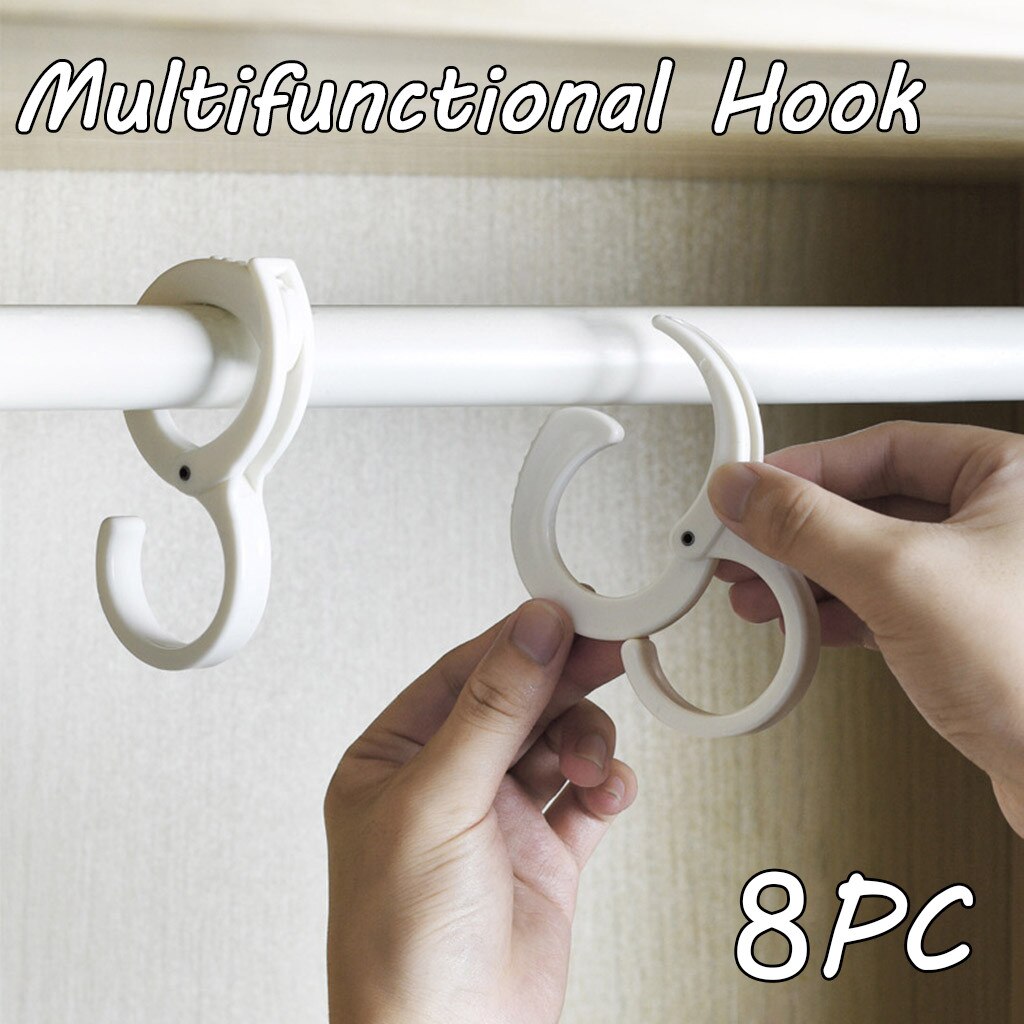 4/6/8 Stuks Kleding Hoed Hanger Haken Multifunctionele Verstelbare Lock-Type S-Vormige Haak Jas en Hoed Haak Garderobe Premium Haken # J: A