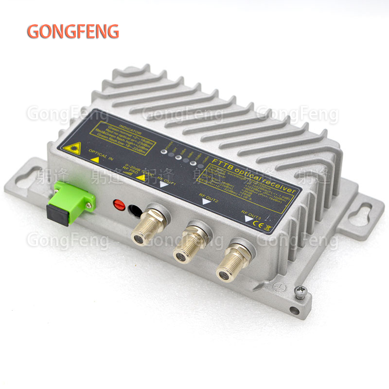 Receptor óptico FTTB CATV, mininodo de Control óptico AGC, receptor ultrabajo-23DBM con WDM, salida de alto nivel, precio bajo,