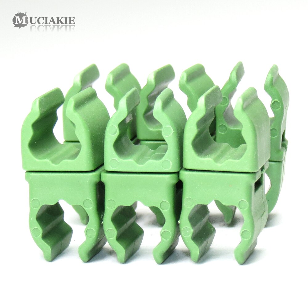 30PCS 8.0MM Groen Plastic Fastener 360 Graden Roterende Vaste Klem voor Tuin Stakes Universele Clips Kas Beugel Pole