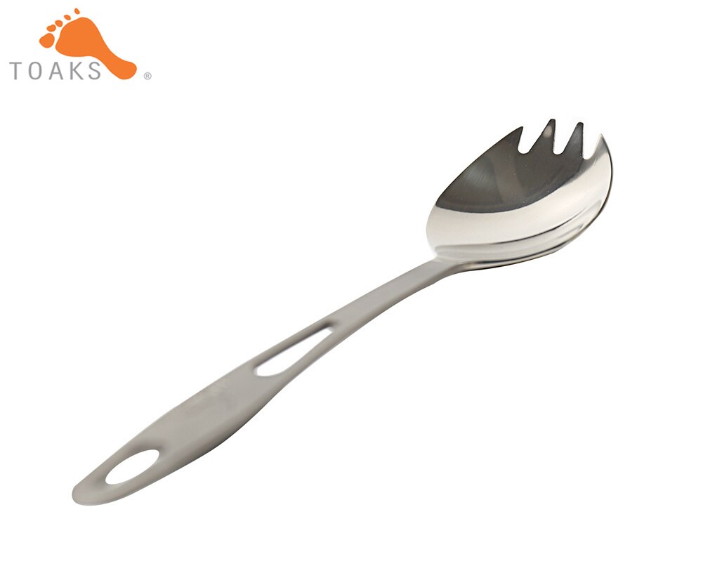 TOAKS SLV-01 Titan Spork halb-Poliert Picknick Ich bin Freien und Haushalts Dual-benutzen-Geschirr Löffel 168mm 18g