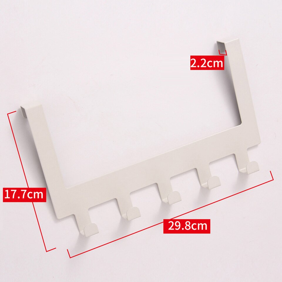 Keukenkastrek, deurhaak voor handdoekhouder, organizerkast, 5 haken, opberghanger voor diversen, houder voor stoffen tassen