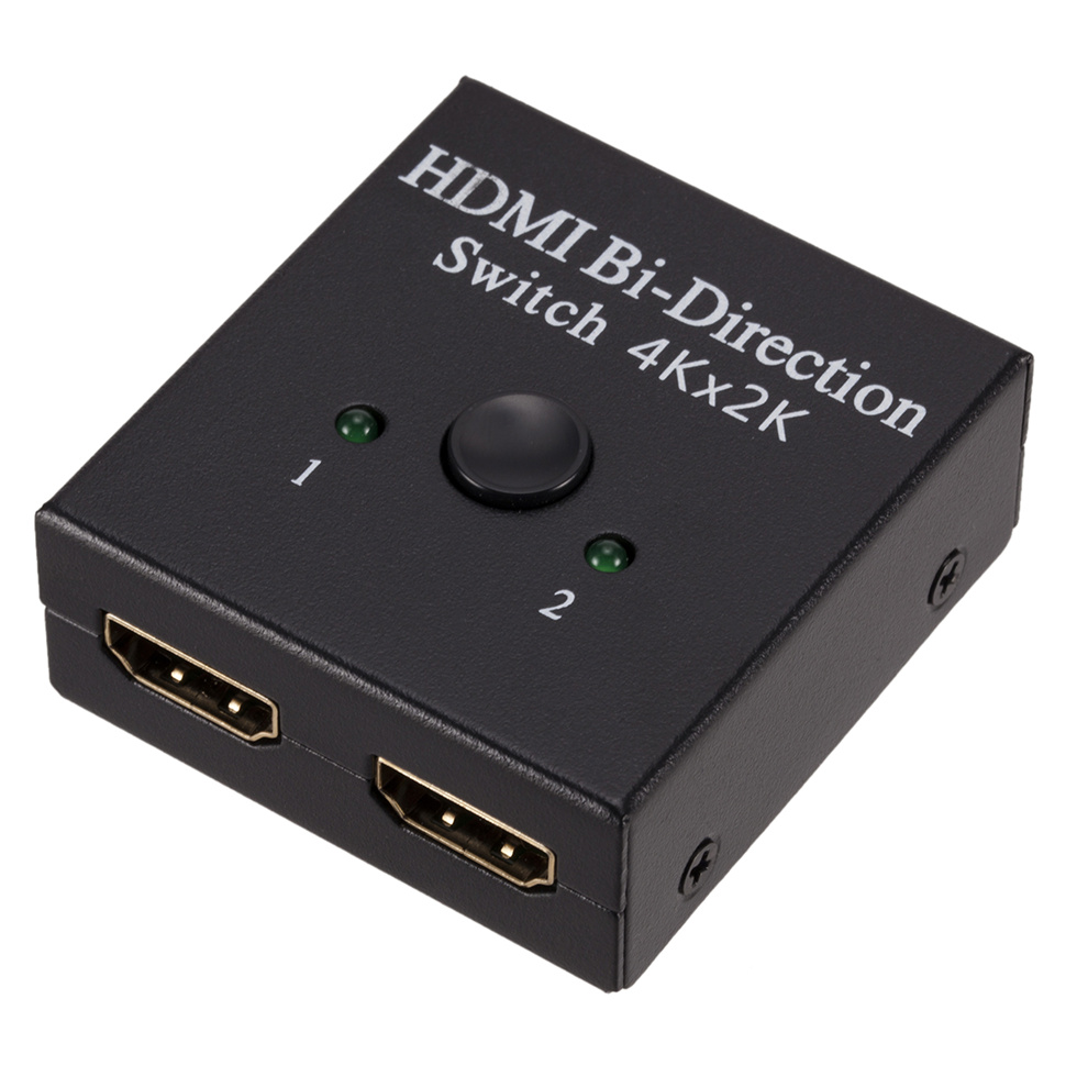 LccKaa Bi-directional HDMI Switcher UHD 2 Ports Manual 2x1 1x2 HDMI Switch HDCP Supports 4K FHD Ultra 1080P for Projector