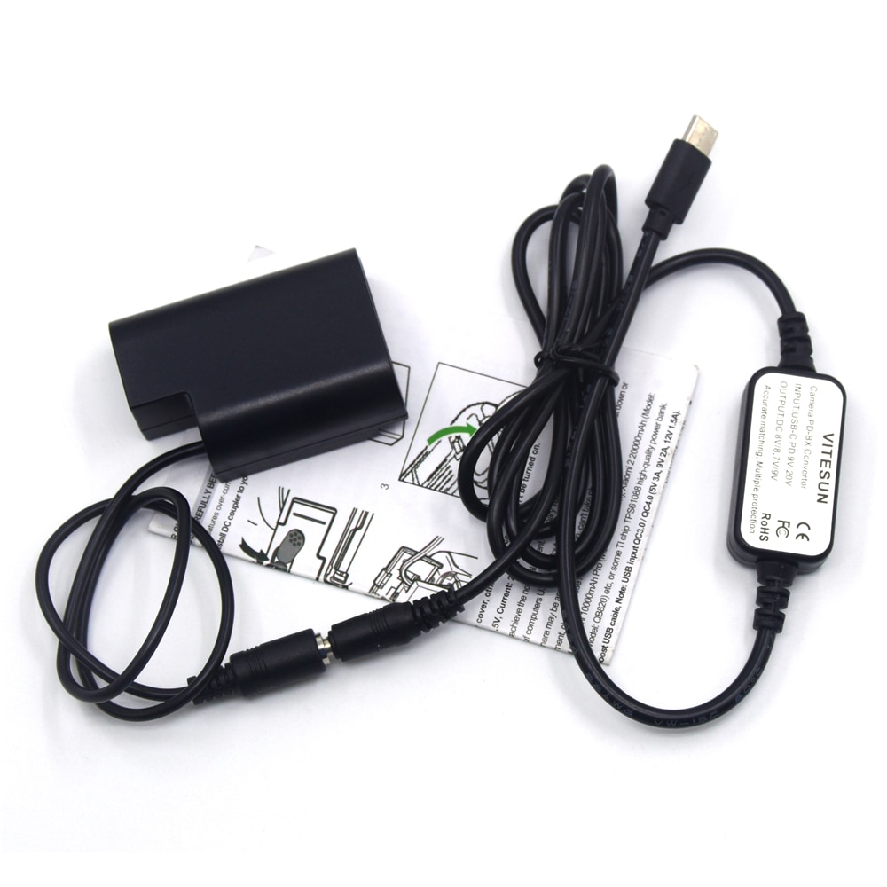 Power Bank Pd USB-C Kabel + DMW-DCC12 DMW-BLF19 BLF19E BLF19PP Dc Coupler Dummy Batterij Voor Lumix DMC-G9 DMC-GH5s GH5 DMC-GH3 GH4