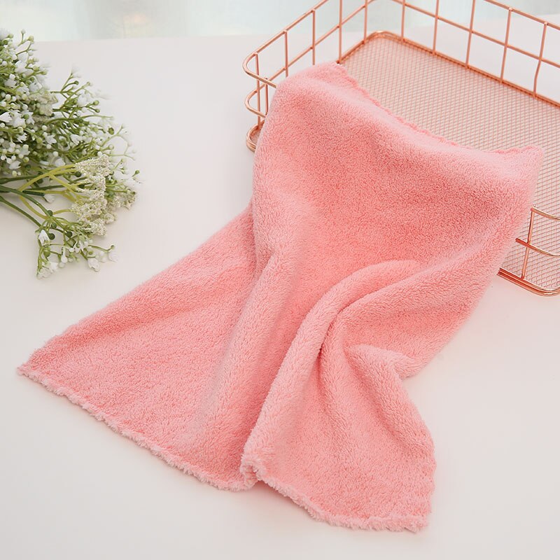 5Pcs 30X30cm Microfiber Gezicht Handdoeken China Zachte Superabsorberende Handdoek Kleine Keuken Handdoek Sneldrogende Multipurpose Handdoeken: pink