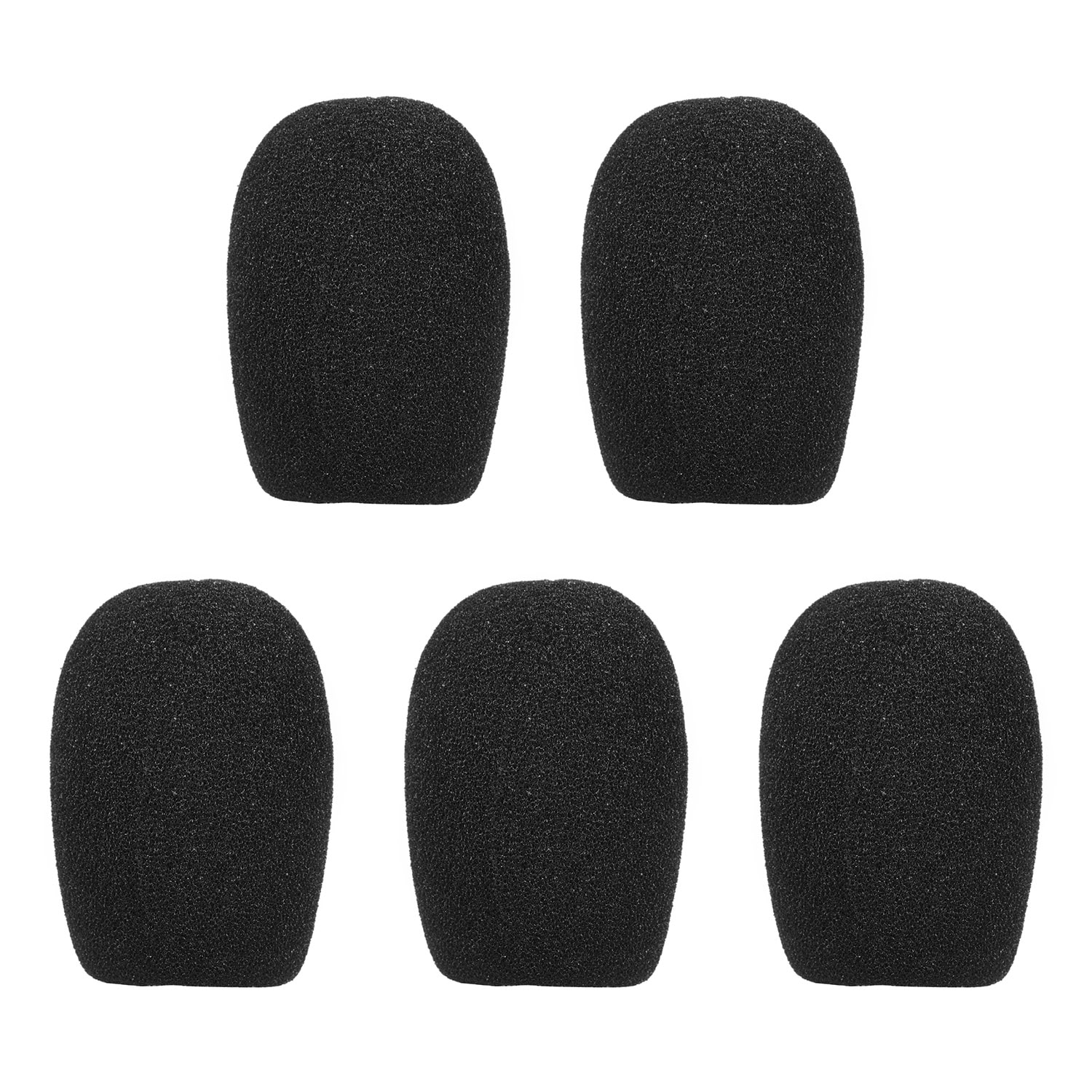 Mini Microphone Windscreens Mic Foam Covers for Lapel Lavalier Headset Microphone Black, Pack of 5pcs