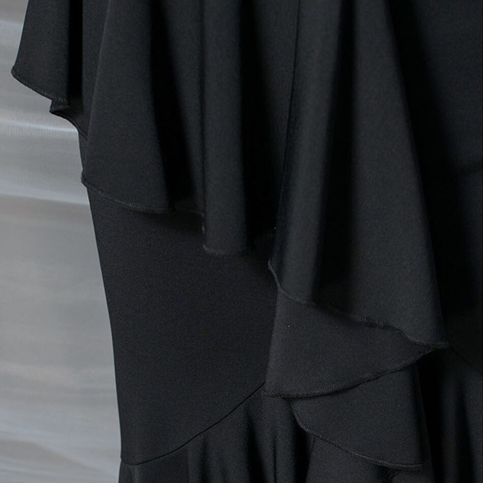 vestido de baile latino para mujeres Lotus Falda de baile latino para salón de baile Samba Tango Chacha danza del vientre Performamnce L2106