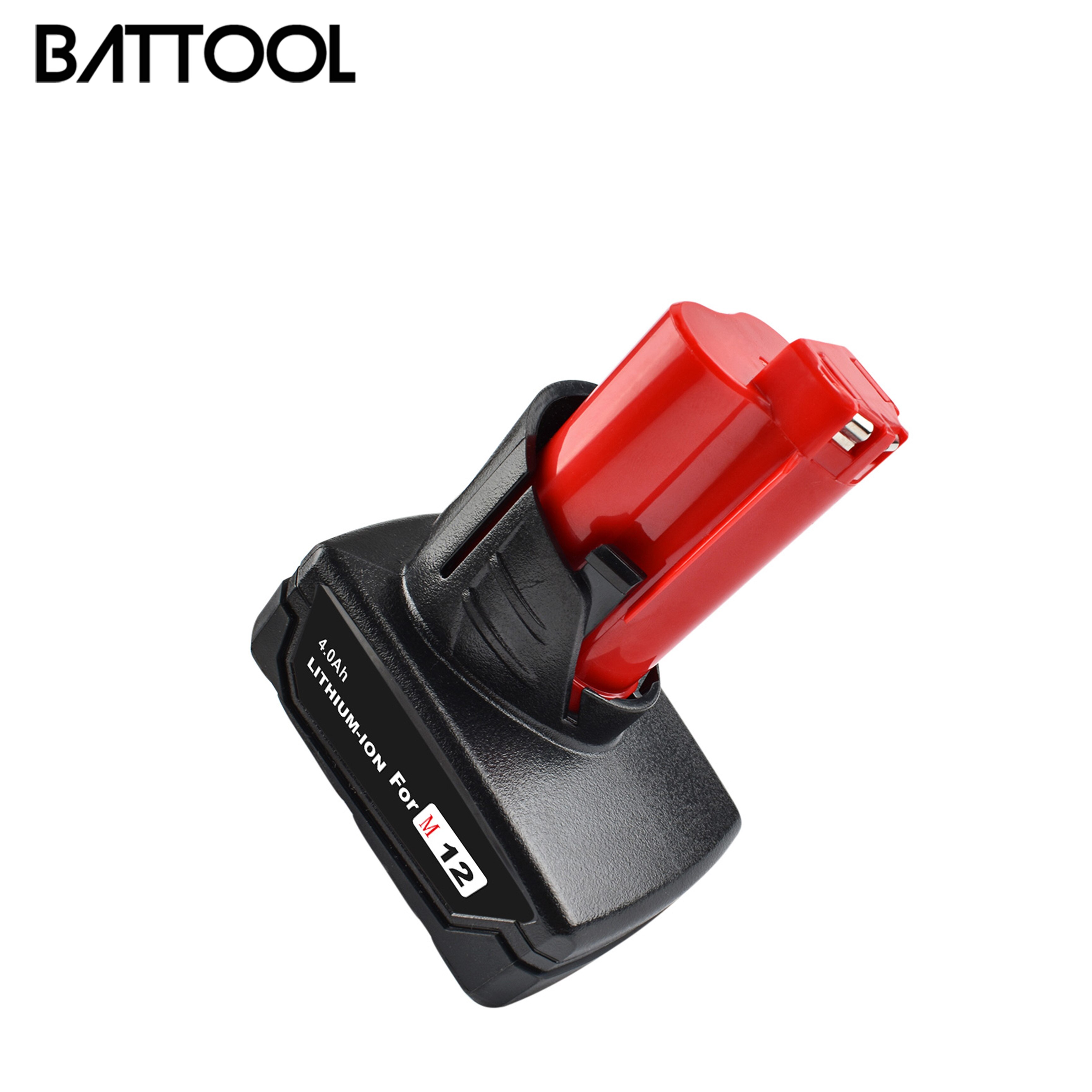BATTOOL 6000mAh pour batterie Milwaukee M12 C12 WS M12 IR Rechargeable Li-ion batterie de remplacement L10: 4000mAh 1 PACK