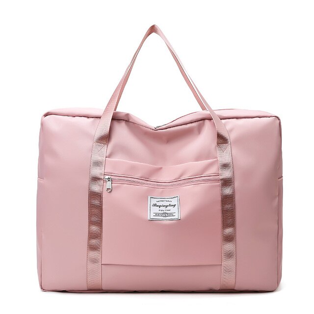 Sac de gym nacré étanche avec un compartiment à chaussures pour femme,sacoche d&#39;entraînement de fitness, de yoga, ballot marin de voyage, polochon de sport,: Rose