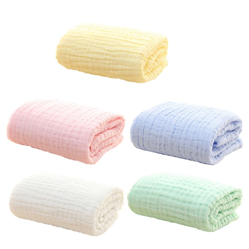 Manta de algodón de 6 capas para recibir al bebé, manta envolvente para niños, colcha para dormir, manta de muselina para bebé