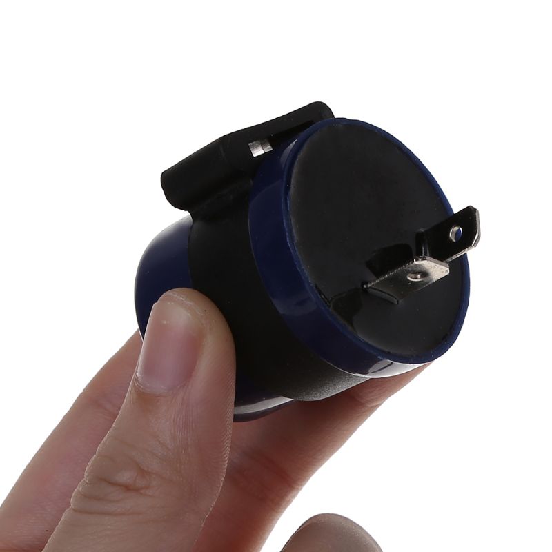 Clignotant LED bleu intégré pour moto, entrée DC 6V 12V, 2 broches, moteur, indicateur de relais