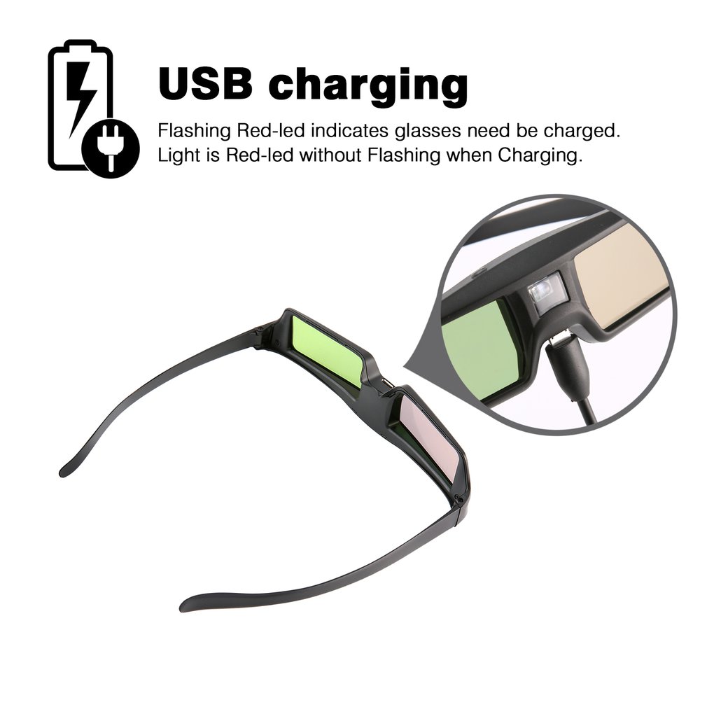 3D IR actif obturateur lunettes pour BenQ W1070 W700 W710ST dlp-link projecteur chaude