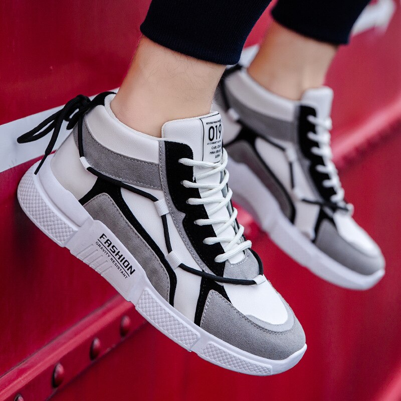 Aizhetu high top sko mænd fritidssko ins sneakers mænd sko efterår mandlige sko