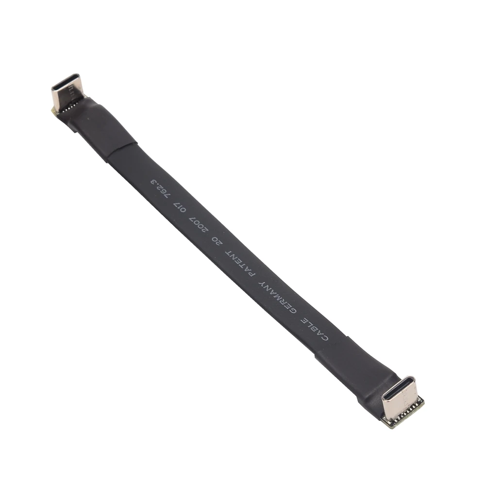 ADT 3A USB 2,0 tipo C Cable plano de cinta 90 USB 2,0 tipo C en ángulo Cable de datos de carga macho a hembra extensor USB FPC para PC TV