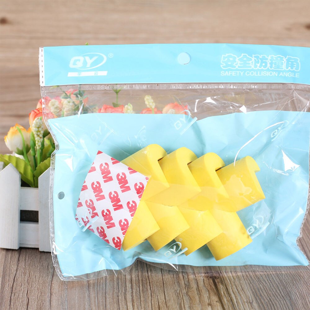 12 Pcs U Vorm Foam Baby Veiligheid Hoek Tafel Protector Edge Corner Guards Kinderen Veiligheid Producten Proof Kussen Guard Protector: Yellow