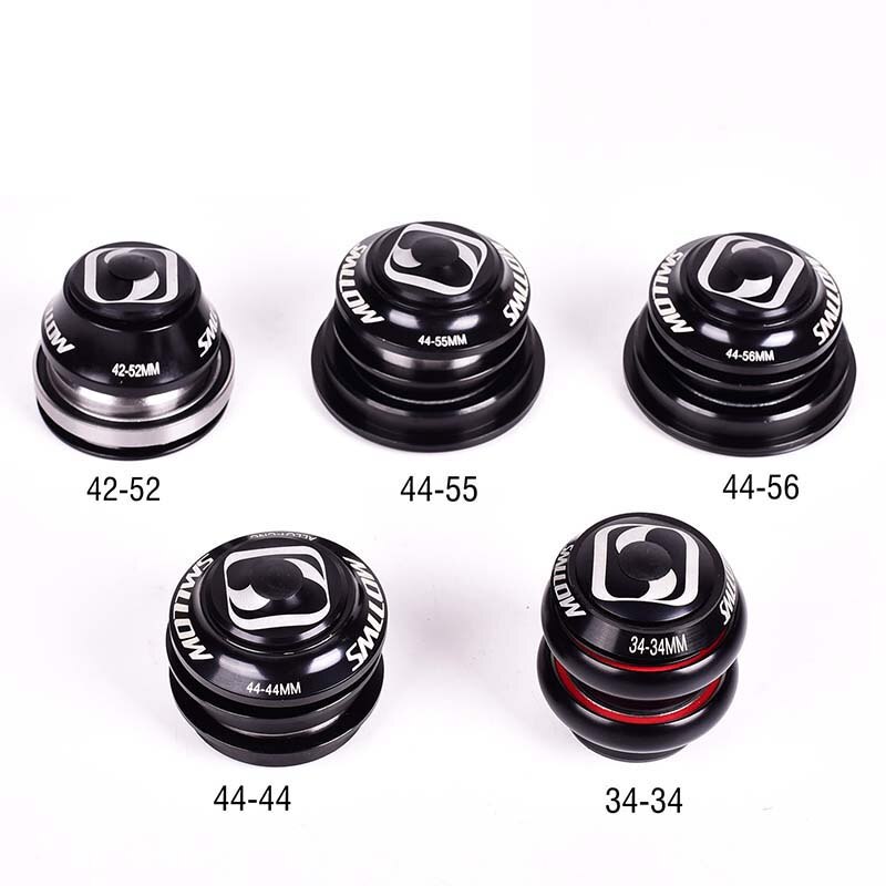 Sykkelhodesett 34mm 44mm 55mm 56mm cnc 1 1/8 " -1 1/2 " 1.5 konisk 28.6 rett rørgaffel innvendig vinkelkontaktlager
