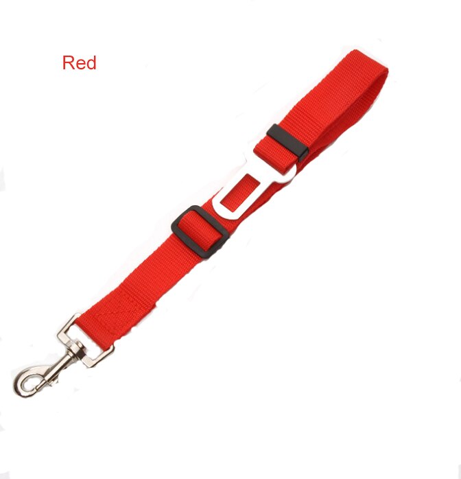 Voertuig Auto Huisdieren Puppy Seat Lead Leash Hond Harnas Voertuig Gordel Dierbenodigdheden Reizen Clip Verstelbare Pet Dog Veiligheid Seat riem: Rood
