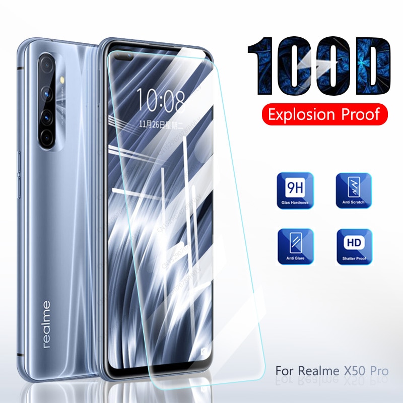 100D szkło hartowane dla OPPO Realme 6 Pro X7 X2 7 szklany ochraniacz ekranu Realme 5 Pro X3 X50 XT X C15 C11 C3 6S 6I folia ochronna