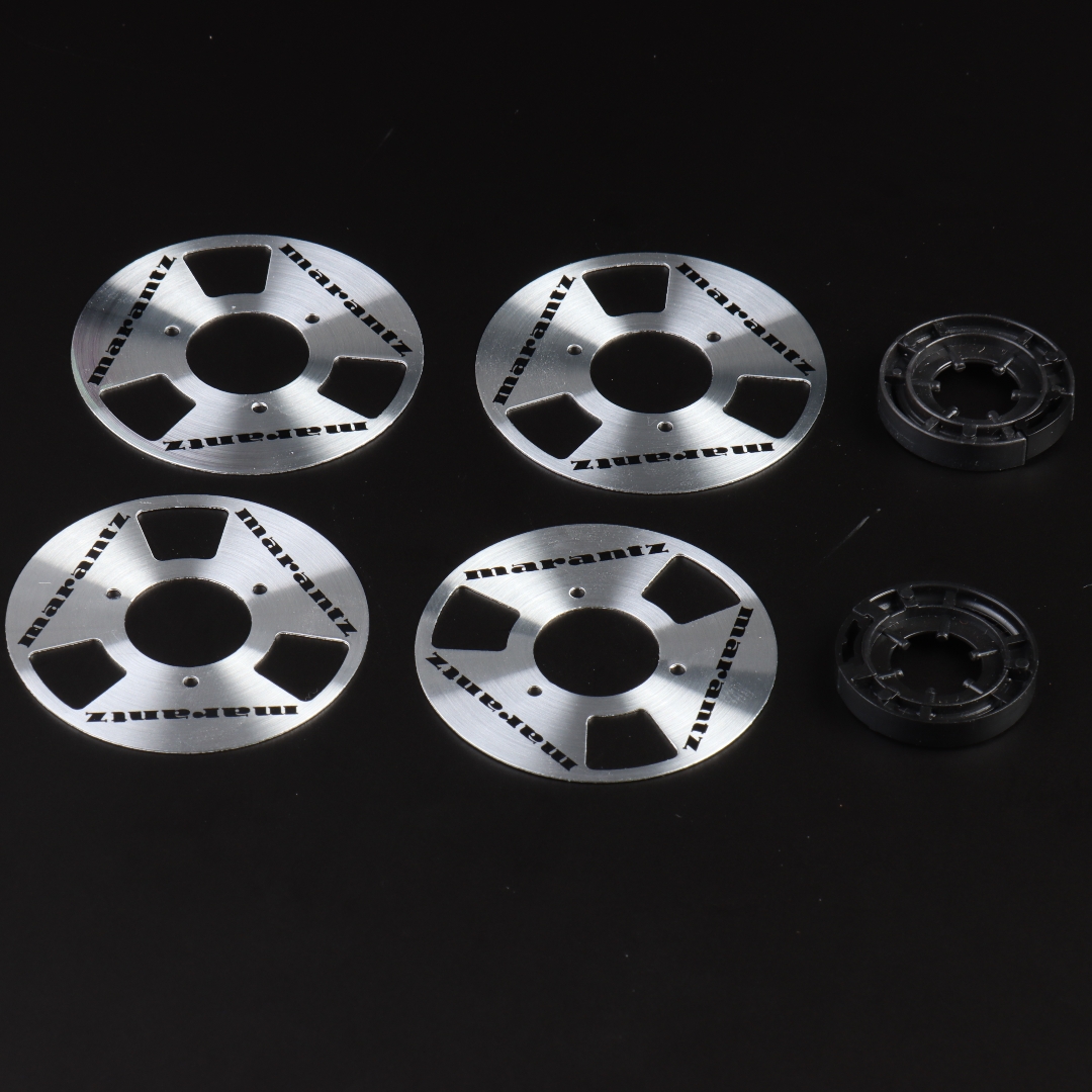 DIY Homemade (Aluminum) Reel To Reel Cassette for Audio Recording Cassette Tape - Gold Silver (Pack of 4 Reels + 2 Wheel): Lavender