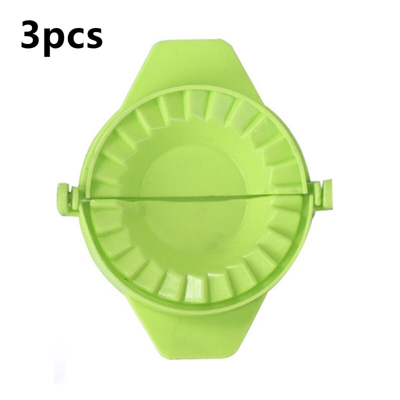 Plastic Dumpling Molds Kitchen Dough Press Dumpling Pie Ravioli Hand Mould Kitchen DIY Tools Chinese Food Jiaozi Maker: green 3pcs