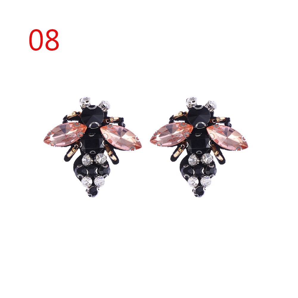 3D Handmade Rhinestone Bee Beaded Patches Sew On Sequin Patch For Clothing Beading Applique Cute Patch: 8