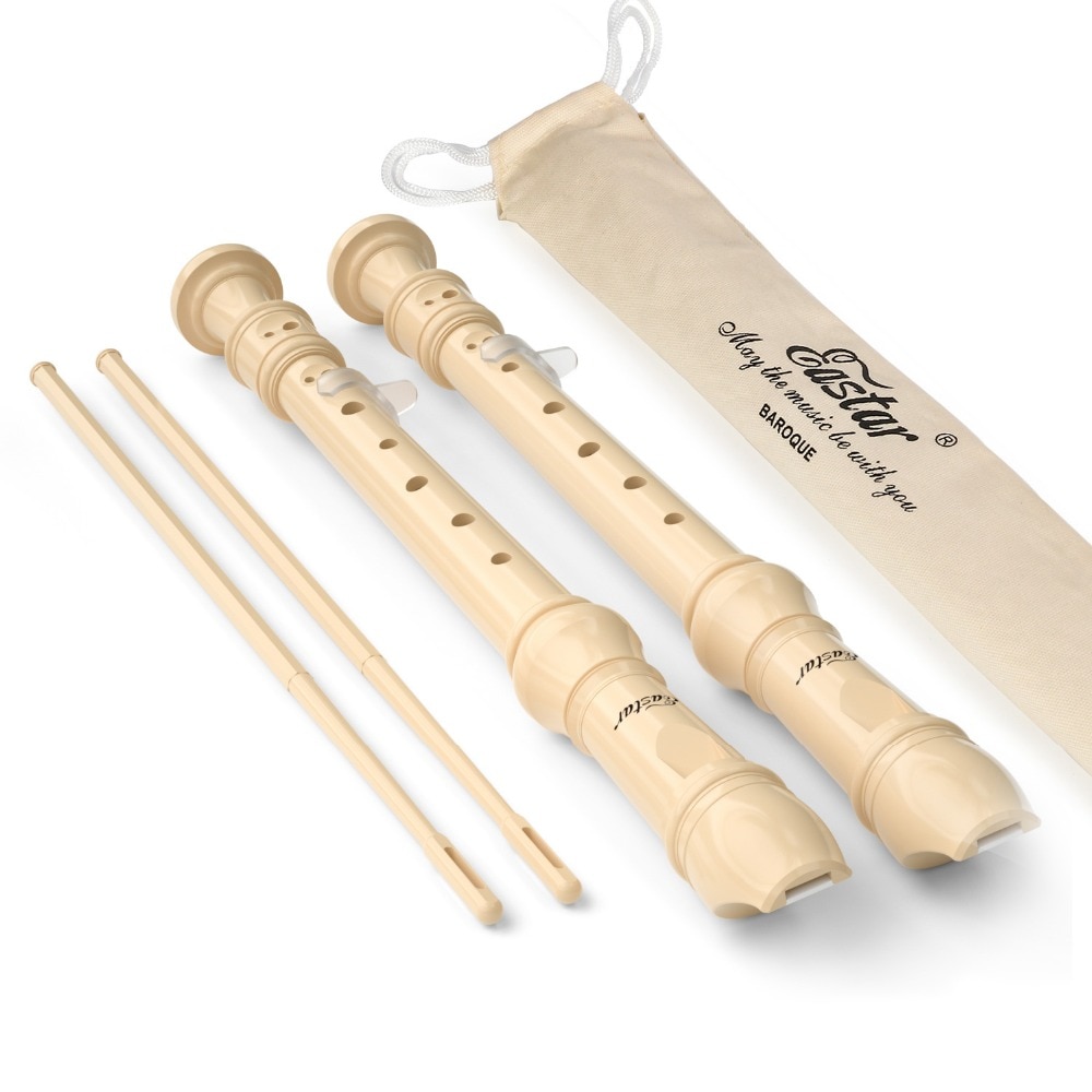 ABS Soprano Recorder German Baroque Style Key of C Fingering Recorders 8 Holes Long Flute Instrument With Bag Cleaning Tool