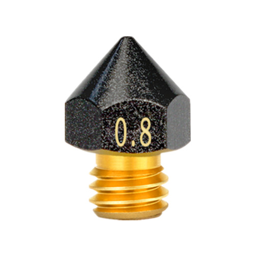 Buse revêtue de PTFE MK8, filetage M6 0.2/0.3/0.4/0.5/0.6/0.8/1.0mm pour buses d'imprimante 3D CR10 CR10S Ender-3, Filament 1.75mm: 2.2mm / Marron