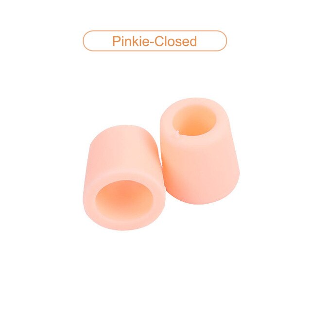 2pcs Pedicure Finger Toe Protector Silicone Gel Cover Cap Pain Relief Preventing Blisters Corns Nail Tools Toe Separators: Dark Khaki