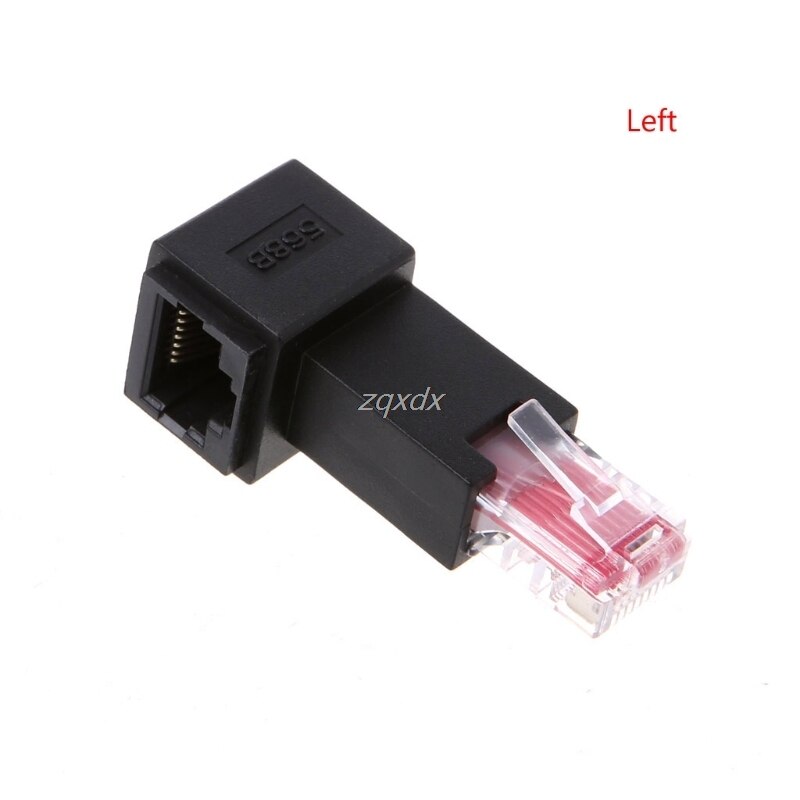 Multi-angle RJ45 Cat 5e Male to Female Lan Ethernet Network Extension Adapter Up/Down/Right/Left Angled Whosale&amp: LEFT